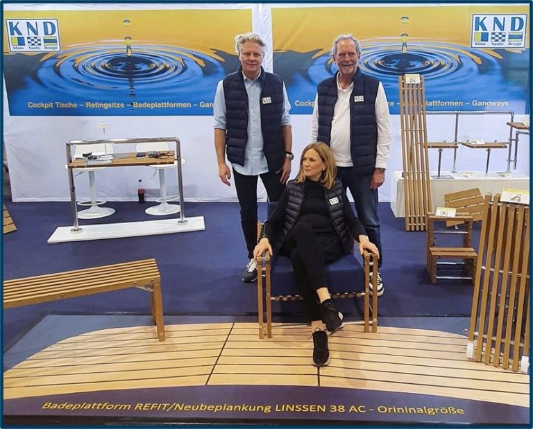 KND Messeteam AUSTRIAN BOAT SHOW 2026 Team vl. Frank Jablonski, Ines Klaas, Dr. Klaus-Jürgen Klaas